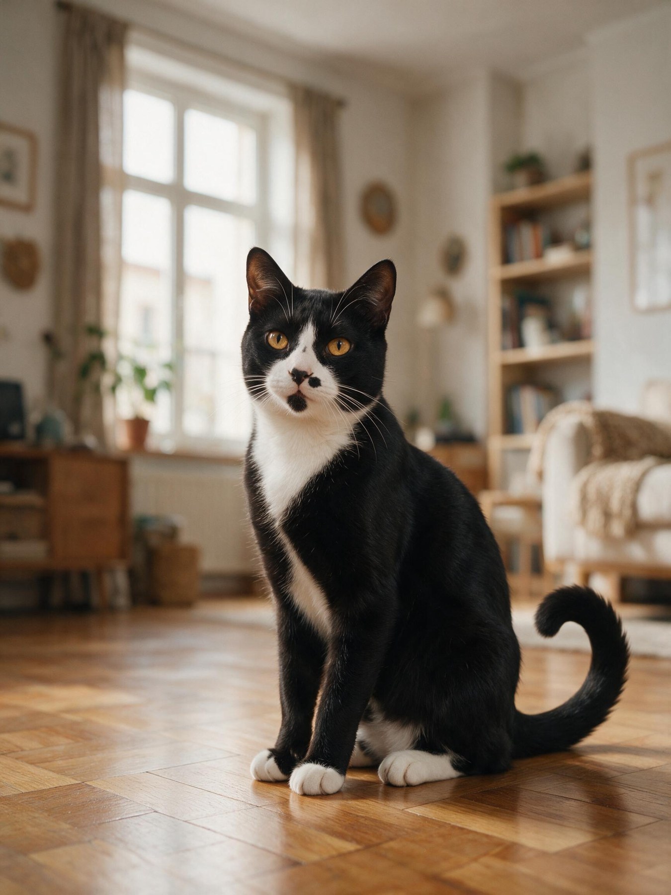 Gato bicolor elegido