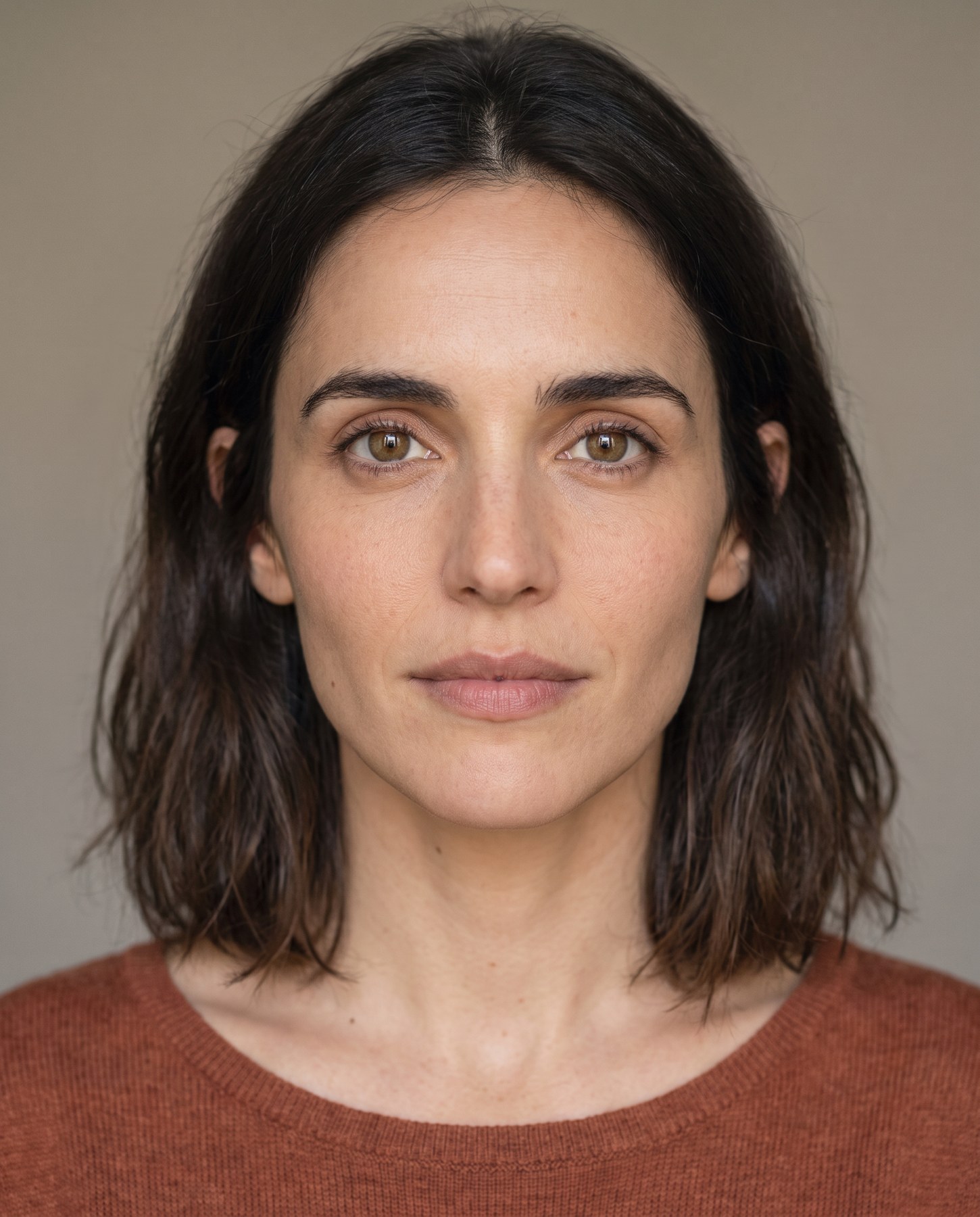 Retrato frontal de ella